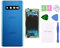 MovTEK Backcover Akkudeckel Original kompatibel mit Samsung S10 G973F Rückseite Glas Reparatur Set inkl. Kameraglas und Kleber Werkzeug - Blau(Prism Blue)