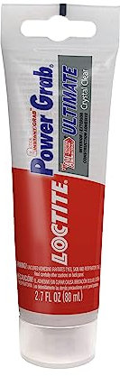 Loctite Power Grab Ultimate Crystal Clear Adhesive, 2.7oz-Clear, Waterproof, Made in USA