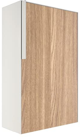 Briefkasten, Design Wandbriefkasten Faro Weiß mit Holzdekor-Front - Bravios