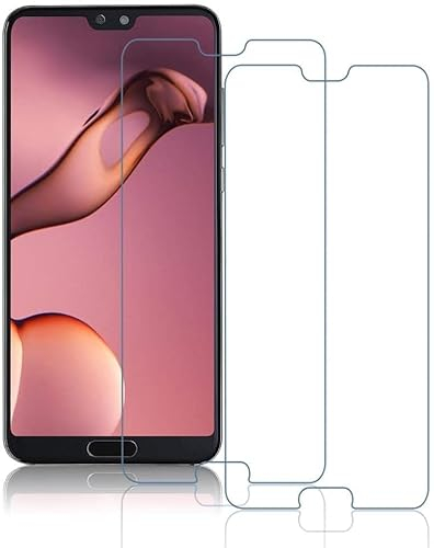 [2 Stück] Panzer Schutz Glas kompatibel mit Huawei P20 Pro Displayschutzfolie, Schutzfolie [kein Glas] 9H,100% Fingerabdrucksensor Nano-Tech