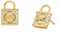 Michael Kors - Damen-Ohrstecker Premium Kors MK aus goldfarbenem Sterlingsilber, MKC1628AN710