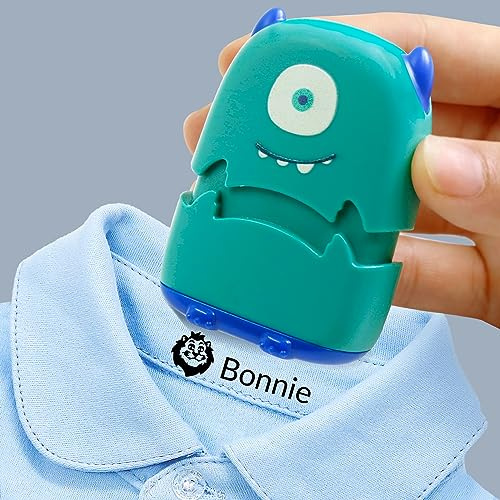 Namensstempel Kinder Textil Schule Wasserfest,Textilstempel Kinder Name Waschmaschinenfest,Stempel Namen Kleiderstempel Kleidung für Kleidung Kleiderstempel Textil (Teufelsserie)