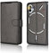 TECHGEAR for Nothing Phone 2 Leather Wallet Case, Flip Protective Case Cover with Wallet Card Holder, Stand and Wrist Strap - Black PU Leather with Magnetic Closure Designed For Nothing Phone 2
