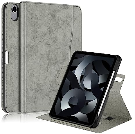 DINGGUAGUA Rotierende Hülle für ipad 10. Generation 10.9 Zoll 2022 A2757/A2777 Tablette Schutzhülle 360° Drehbar Stände Multi-Winkel mit Stifthalter,Grey