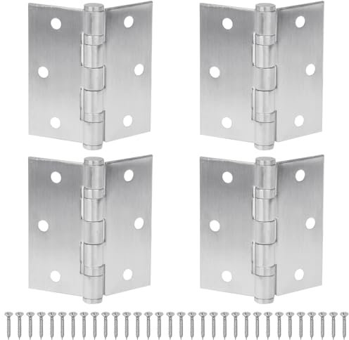TAIANJI 4 Stücke Verbinder 304 Edelstahl Scharniere, Türscharniere Groß scharniere schwerlast für auf verschiedene Türen und Fenster von Innen- und Außenbereich 100mm * 73mm