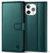 Kuafcase Compatible for iPhone 13 Pro Max Case with 4 Card Slots Magnetic Closure Kickstand Shockproof Protective Phone Case Compatible for iPhone 13 Pro Max - Green