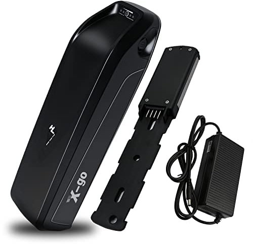 X-go Bici Elettrica Batteria, 36V 13Ah 4 Pin Hailong Batteria per Bicicletta Elettrica- per Motori 250W 350W 500W, Protezione BMS 25A, Serratura di Sicurezza