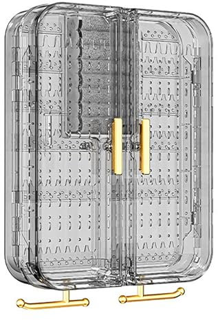 FUNSEED Organizer per gioielli da appendere a parete, porta, armadio, senza danni, semplice e antipolvere, per orecchini, collane, anelli