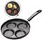 Oriental riverkit 4 Loch Pancake Pfanne, Antihaft-Aluminium Spiegeleipfanne, Eierkocher, Omelettpfanne für Frühstück, Eierburger, Gemüsepastetchen, geeignet für Gasherde, Induktionsherde