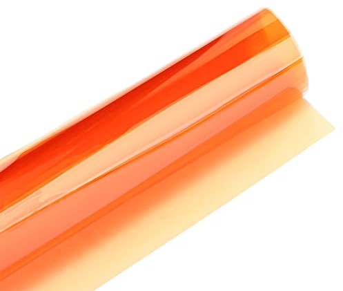 Professional Filter Paper, Colored Gel Light Filter, Transparent Color Film Overlays Correction Lighting Filters(orange 85b)
