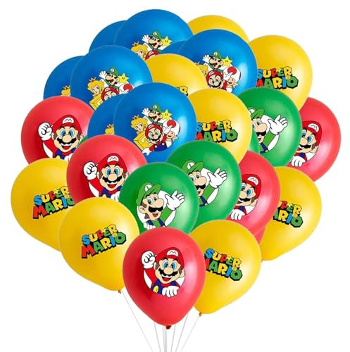 Jofiesu 20Pcs Dog Balloons Birthday Party Decorations, Party Latex Balloons For Kids Boys Girls Birthday Party Decoration (mario1)