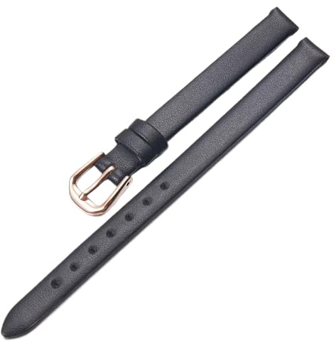 Bihahyj Ultradünnes, weiches Echtleder-Uhrenarmband, 9 mm - 20 mm, 9 mm, Leder, Kein Edelstein