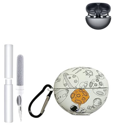 Silicone Protective Case for Huawei Freeclip Earbuds - Durable and Eco-Friendly Bluetooth Earphone Cover with Precise Holes and Charging Compatibility - Shock-proof, Comfortable Touch,Space White