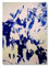 QSDTGHUIKP Abstrakte Yves Klein Marineblau Poster Yves Klein Blau Leinwand Wandkunst Ästhetische Drucke Vintage Malerei für Wohnkultur Bild 40x55cm ungerahmt