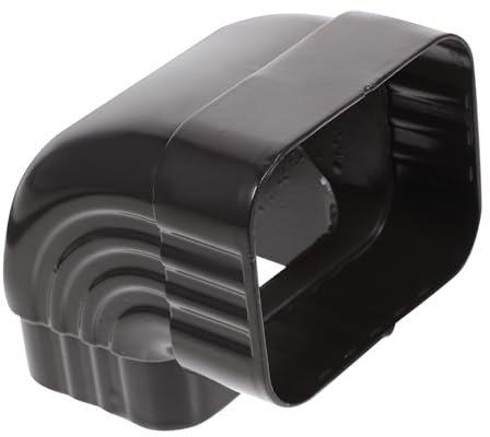 SHINEOFI Adaptateur Coudé Pour Descente De Gouttière En Alliage D'aluminium 60x80 Mm 90° Résistant à La Corrosion Pour Évacuation Des Eaux Pluviales Murales, Connecteur De Gouttière à Usage Extérieur,
