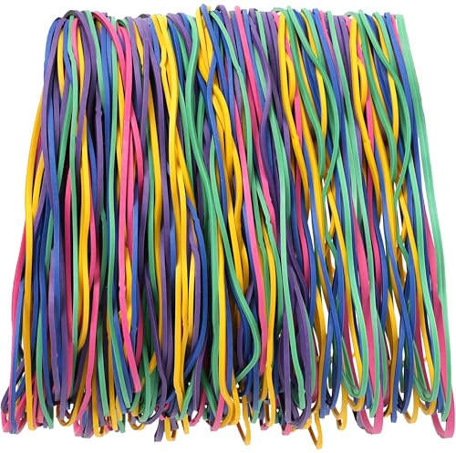 AOUOU Rubber Bands Large Size 180 x 1.5mm Multicolor Net Weight 190g | Long Elastic Bands
