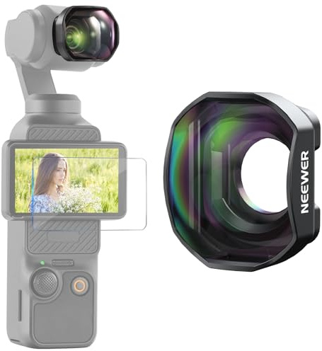 NEEWER Teleconvertitore per DJI Osmo Pocket 3 4 Xtra Muse, LS-84 | 4 Elements 3 Groups, Multistrato HD Magnetico Obiettivo Attachment, Gimbal Accessori Action Camera
