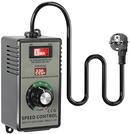 Drehzahlregler 230V Motor – Stufenlose elektronische Drehzahlsteuerung | drehzahlregler Spannungsregler für Winkelschleifer, Ventilatoren, Handbohrmaschinen & weitere Elektrowerkzeuge