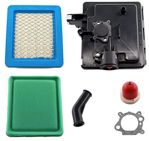 Luftfiltergehäusesatz, kompatibel mit Motore 795259 792040 691753 496116 Rasenmäher Motoren, inklusive Filter Vorfilter Primer Dichtung