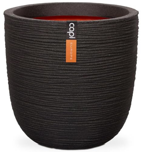 Capi kblr935 Nature Übertopf Ball Rib, schwarz, 137,2 x 132,1 cm