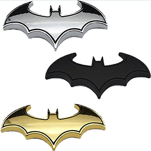 BAAQII 3pcs DIY 3D Batman Metall Auto Auto Motorrad Logo Aufkleber Abzeichen Emblem Schwanz Decals