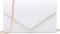 LeahWard Women's Clutch Bag Wedding Evening Handbags Suede Night Out Purse 1616 (White)