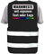 PixiPrints.com Warnweste mit eigenem Aufdruck * Druck: Rücken/Standard-Druck, Farbe & Größe: Schwarz XL/XXL * Selbst gestalten mit Name Text Bild Logo