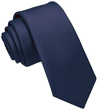 JEMYGINS Cravate Homme Bleu Marine en Soie 6CM Étroit Slim Plusieurs Couleurs Disponibles Décontractée Compris Boîte(5)