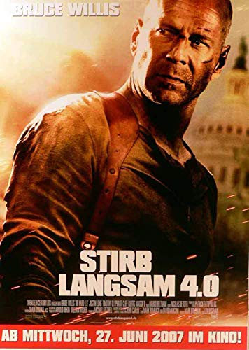 Stirb langsam 4.0 - Filmposter gerollt A3 29x42