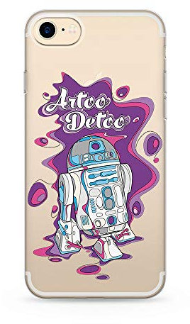 ERT GROUP mobile phone case for Apple Iphone 7/8/ SE 2/ SE 3 original and officially Licensed Star Wars pattern R2D2 002 optimally adapted to the shape of the mobile phone, partially transparent