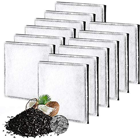 MyfatBOSS Ersatz-Kohlefilter, Haustier-Wasserfilter, Brunnenfilter, kompatibel mit Catit Mini-Blumenbrunnen, 12 Stück