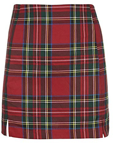 Schöner Kilt Rock Neuer Street Trend Wind Scottish Plaid Bag Hüftrock S 5