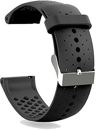 KINOEHOO Ersatzarmband kompatibel mit Polar Vantage M Armband Weiche Silikon Uhrenarmbänder.(schwarz)