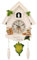 LOVIVER Nordische Kuckucks-Wanduhr, Ornamente, arabische Ziffern, Wald, dekorative 3D-Pendeluhr für Schlafzimmer, Schule, Geschenke, EIN