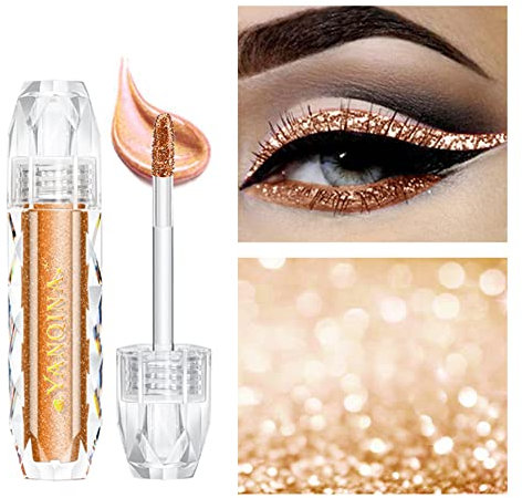 URFEDA Liquid Eyeshadow Makeup, 6 Farben Langlebige Flüssiger Glitter Lidschatten Make-up Set Wasserdicht Metallic Flüssige Lidschatten Hochpigmentierter Lidschatten Geschenke für Frauen Type D