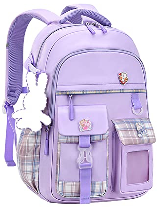 Amythe Schulranzen Mädchen,Schulrucksack Mädchen Teenager, Lässige Kinderrucksack aus Nylon Wasserdichte Leichte Rucksack für Kinder 9-15 jahre Schule oder Reisen