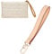 WADORN Leather Wristlet Strap, 8.2 Inch PU Leather Keychain Holder Cellphone Purse Hand Wrist Strap Key Wallet Wrist Lanyard Replacement Clutch Bag Wristlet for Men Women, Apricot