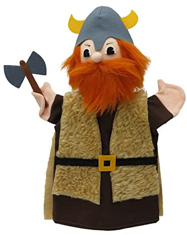 Marionette Märchenfigur Handpuppe Viking 30 cm, Mehrfarbig, für Kinder Jungen Mädchen Babys