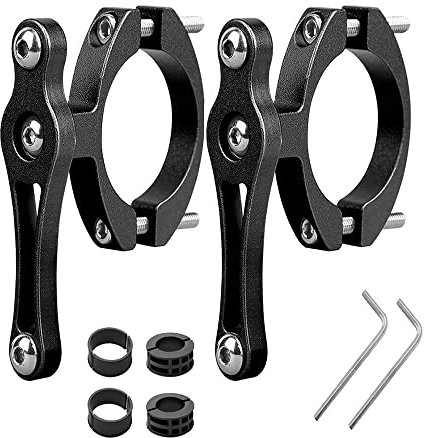 2 Stück Universal Flaschenhalter Adapter,Flaschenhalter Lenker Rack, Adapter Flaschenhalter Lenker Rack,Flaschenhalter Adapter Aluminum,mit Schraubenschlüssel,für Fahrräder,Motorräder(Schwarz)