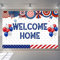 Willkommen zu Hause Banner Dekoration, weiß und blau Willkommen zurück zu Hause Hintergrund Dekor, Militär Homecoming Einsatz Rückkehr Party Zubehör, 150cm x 90cm