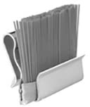 LOLA-BROXOCLIP - Bürstenklemmelemente - Bürstenclips - Bürsten für Gitterroste (Grau, 50 St.)