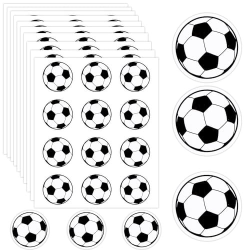 120pcs Soccer Stickers, Vinyl Football Lovers Sticky Labels for Jar Helmet Scrapbooking World Cup Football Party Favors for Kids Sports Party Decorations Supplies Reward Pride Stickers for Boys Girls