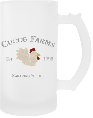 Generisch Cucco Farms Transparent Beer Mug with Handle