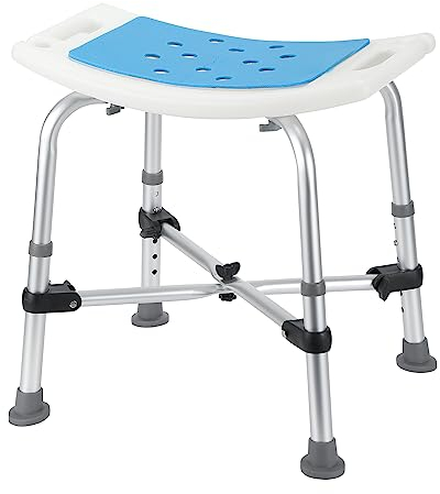 Ansobea Taburete de Ducha,Antideslizante Stable Taburete de baño,Altura Ajustable Silla de Ducha Personas Mayores, para Embarazadas, Discapacitados,Silla bañera Personas Mayores
