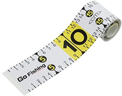 PATIKIL Selbstklebendes Fischlineal 51 Fisch Maßband Aufkleber Band Wasserdicht für Boot Kajak Werkbank Weiß