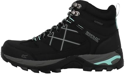 Regatta Femme Women's Samaris III Walking Boots Botte de randonnée, Noir décoloré Aqua, 40 EU