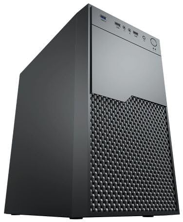 Enterprise Black Office Business PC Case, Micro ATX, 12cm Fan, Mesh Front, USB 3.0,