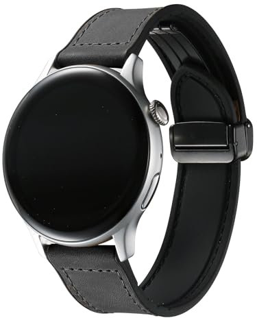 Triblanc Suede Leather Watch Strap 20mm 22mm Soft Silicone-Lined Sweatproof Quick Release Magnet Clasp Rubber Watch Straps Premium Smart Watch Bands Men Women