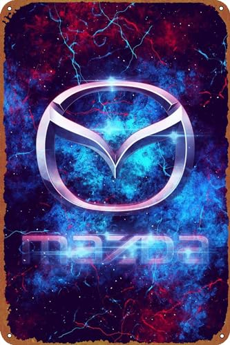 GTZAOB Mazda Blechschild 20,3 x 30,5 cm Auto Passion Vintage Poster Man Cave Deko