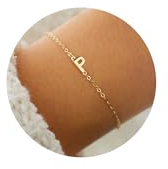 TINGN Armband Damen Gold - 18K Gold Gefüllte Gold Armband mit Buchstaben P Armband Damen Initialen Armband Namensarmband Gold Buchstaben Armbänder Damen Modeschmuck für Frauen Mädchen Geschenke